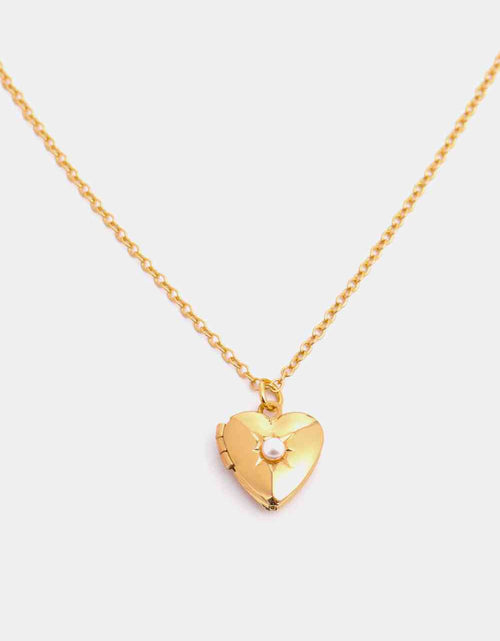 Load image into Gallery viewer, Zircon Heart Shape 14K Gold-Plated Pendant Necklace
