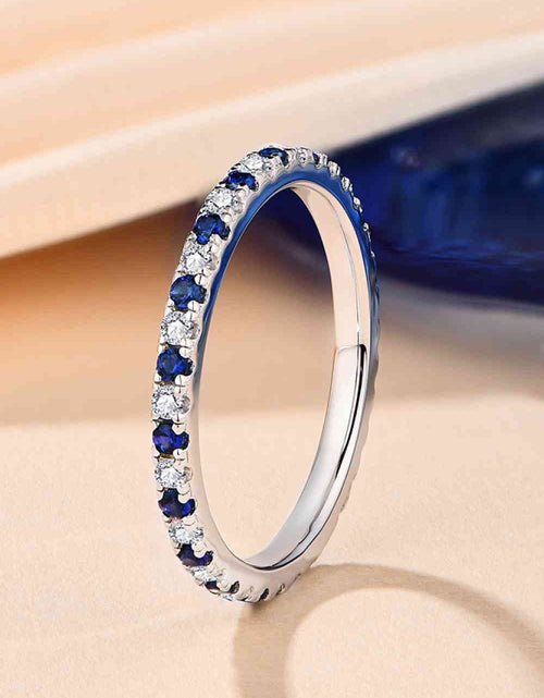 Load image into Gallery viewer, Moissanite Lab-Grown Sapphire Rings
