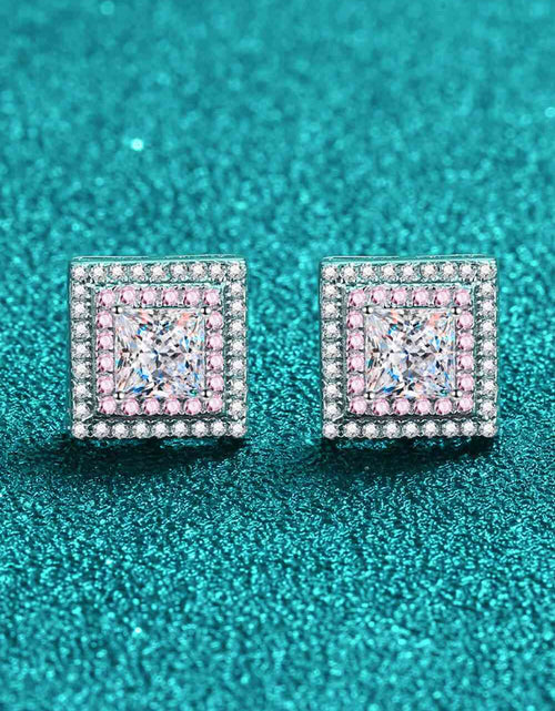 Load image into Gallery viewer, Moissanite Square Stud Earrings
