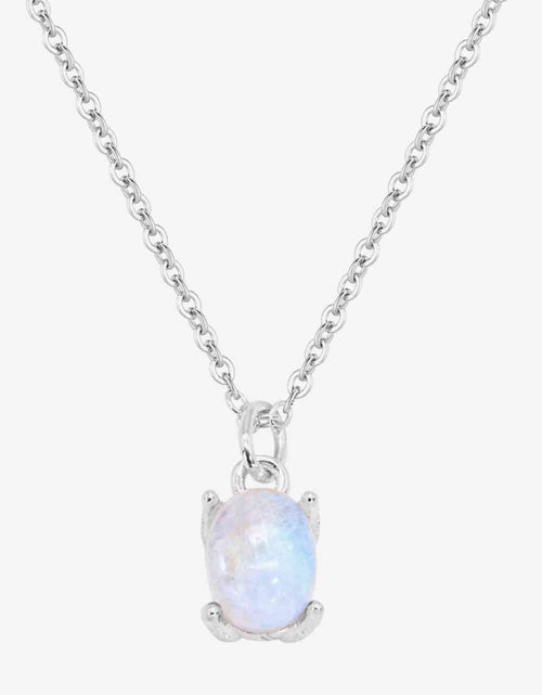 Load image into Gallery viewer, Natural 4-Prong Pendant Moonstone Necklace
