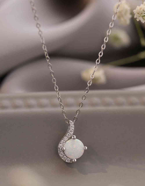 Load image into Gallery viewer, Sweet Beginnings Opal Pendant Necklace
