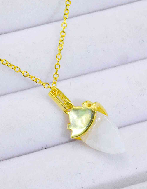 Load image into Gallery viewer, 18K Gold-Plated Moonstone Pendant Necklace
