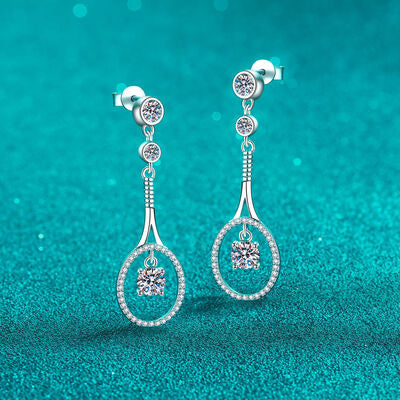 Load image into Gallery viewer, 1 Carat Moissanite 925 Sterling Silver Drop Earrings
