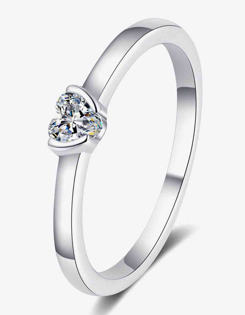 Load image into Gallery viewer, Heart-Shaped Moissanite Solitaire Ring
