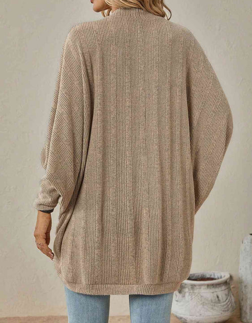 Load image into Gallery viewer, Open Front  Dropped Shoulder Cardigan
