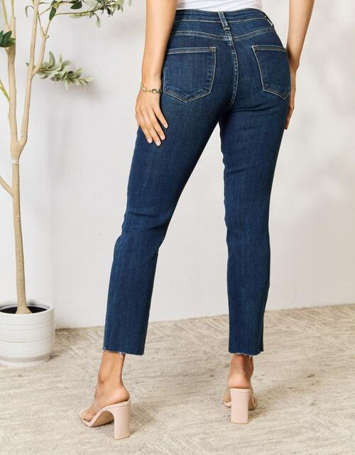 Load image into Gallery viewer, BAYEAS Full Size Raw Hem Straight Jeans
