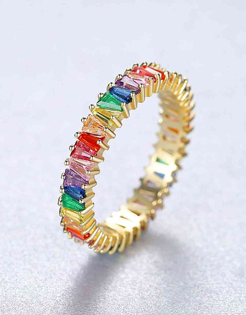 Load image into Gallery viewer, Multicolored Cubic Zirconia 925 Sterling Silver Ring
