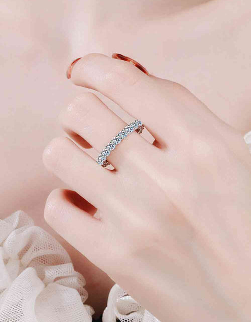 Load image into Gallery viewer, Moissanite Rhodium-Plated Ring
