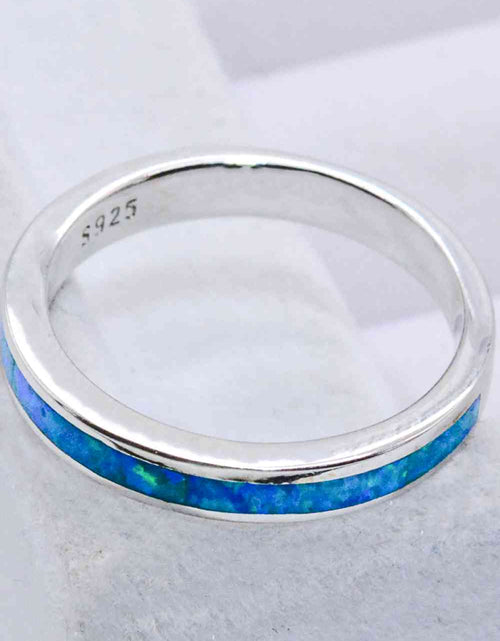 Load image into Gallery viewer, 925 Sterling Silver Opal Ring in Sky Blue
