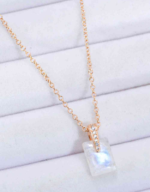 Load image into Gallery viewer, 925 Sterling Silver Natural Moonstone Pendant Necklace
