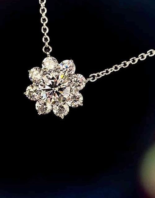 Load image into Gallery viewer, 1 Carat Moissanite Floral Pendant Necklace
