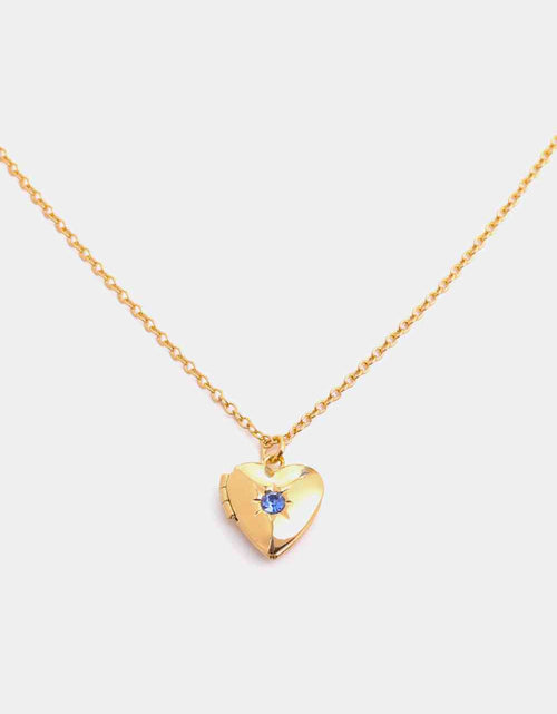 Load image into Gallery viewer, Zircon Heart Shape 14K Gold-Plated Pendant Necklace
