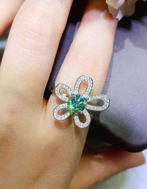 Load image into Gallery viewer, 1 Carat Moissanite Flower Shape Open Ring
