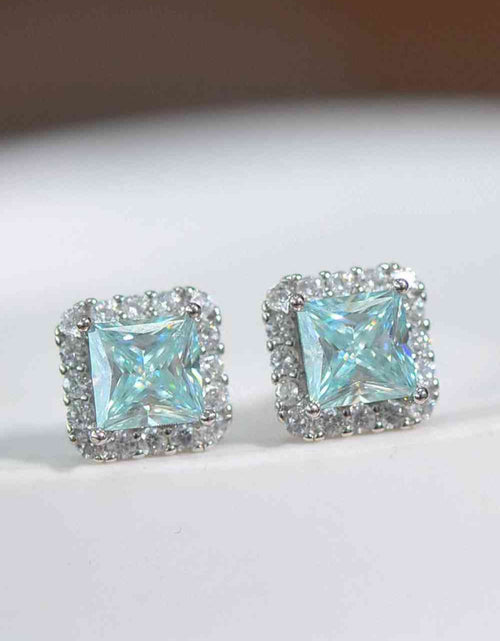 Load image into Gallery viewer, 2 Carat Moissanite Square Earrings
