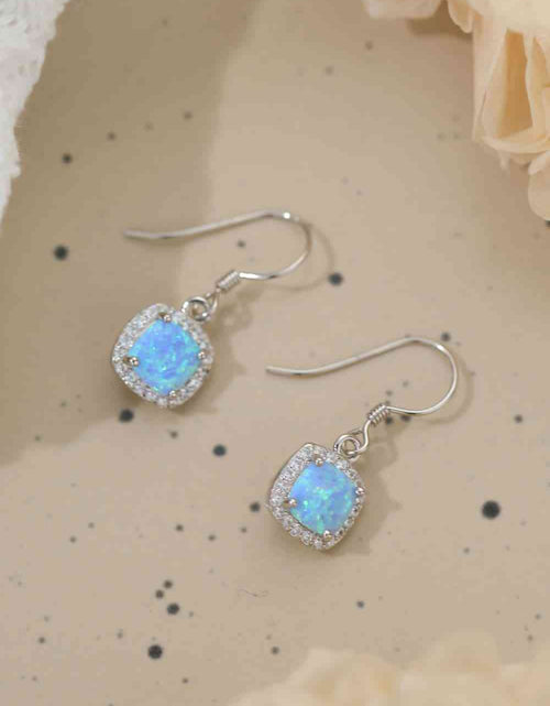 Load image into Gallery viewer, Opal Square Drop Earrings
