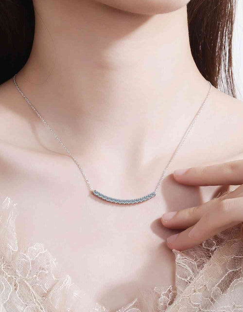 Load image into Gallery viewer, Sterling Silver Curved Bar Necklace
