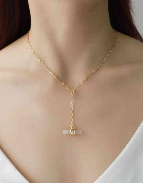 Load image into Gallery viewer, Gold-Plated Bar Pendant OT Chain Necklace
