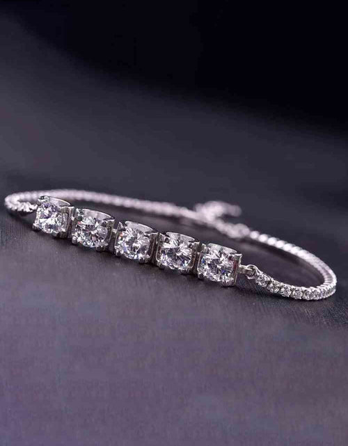 Load image into Gallery viewer, 5 Carat Moissanite Lobster Clasp Bracelet
