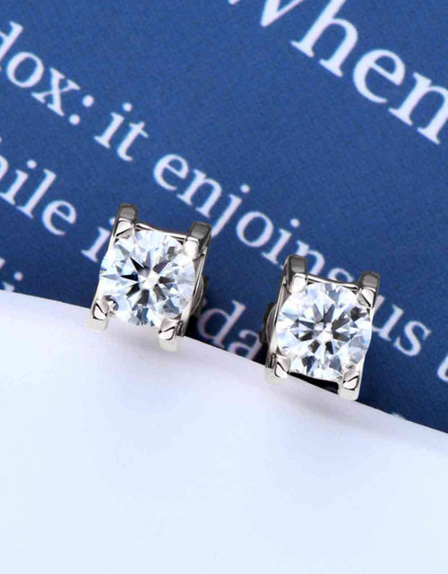 Load image into Gallery viewer, Moissanite 925 Sterling Silver Stud Earrings
