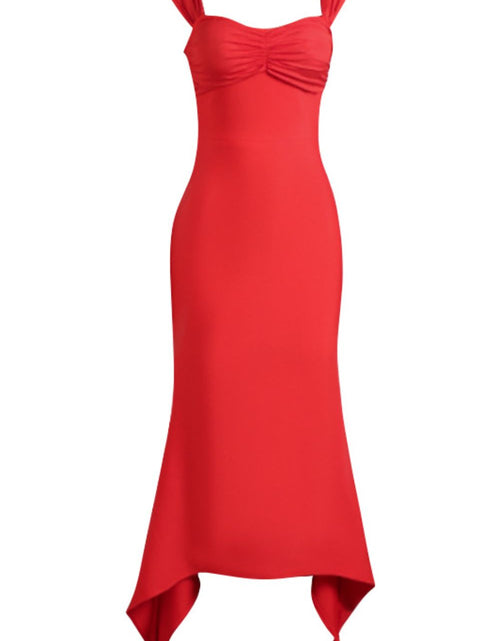 Load image into Gallery viewer, Ruched Sweetheart Neck Hem Detail Dress
