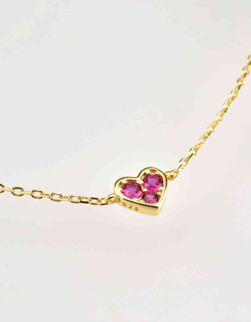 Load image into Gallery viewer, Inlaid Zircon Heart Necklace
