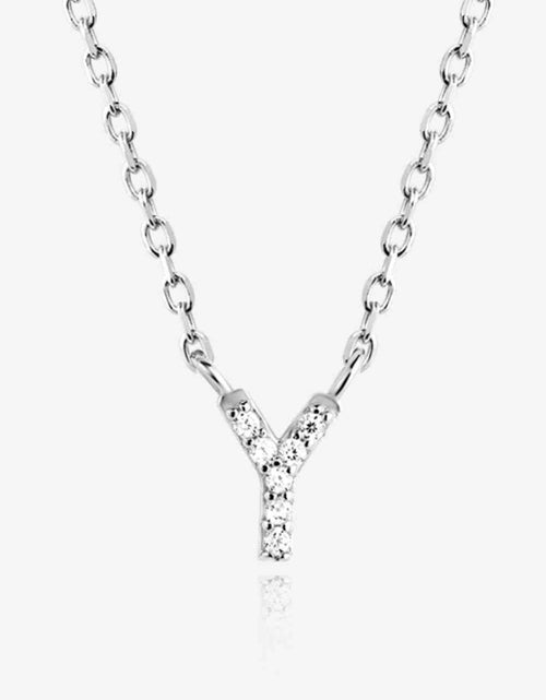 Load image into Gallery viewer, V To Z Zircon 925 Sterling Silver Necklace
