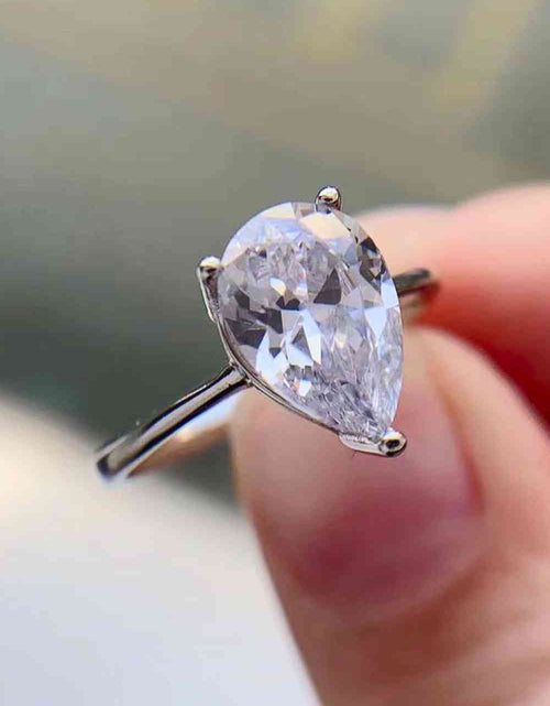 Load image into Gallery viewer, Classic Teardrop 2 Carat Moissanite Ring
