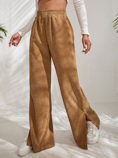 Load image into Gallery viewer, Slit Pocketed High Waist Wide Leg Pants
