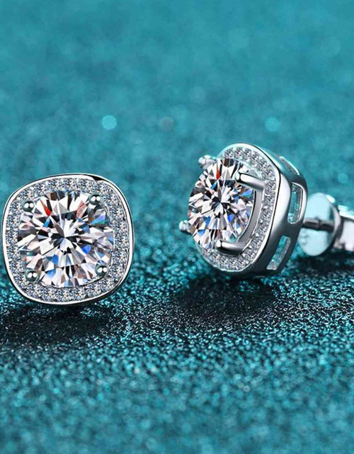 Load image into Gallery viewer, Let Me Love You 1 Carat Moissanite Stud Earrings
