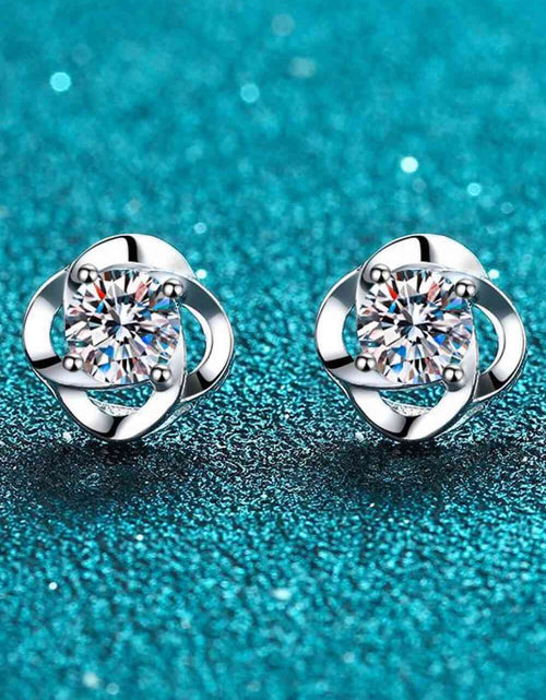 Load image into Gallery viewer, It&#39;s Your Day Moissanite Rhodium-Plated Stud Earrings
