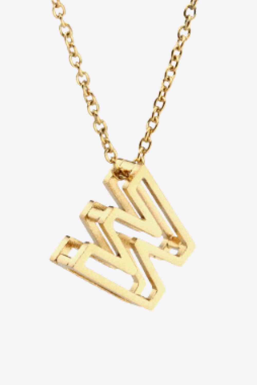 U to Z Letter Pendant Nekclace