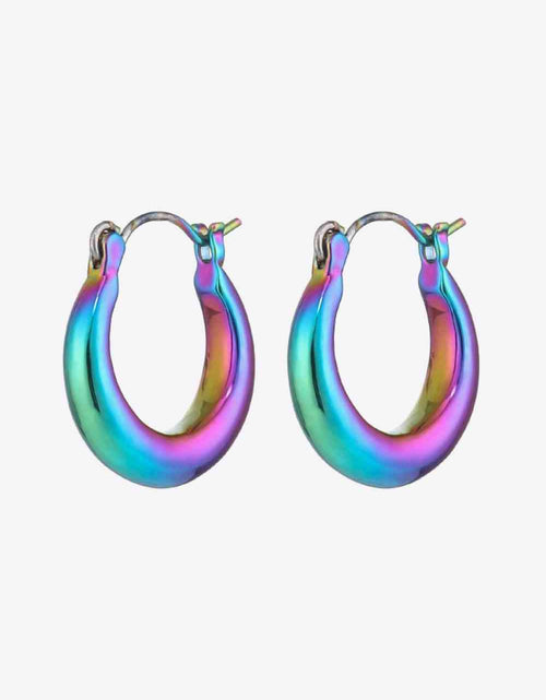 Load image into Gallery viewer, Darling Heart Multicolored Huggie Earrings
