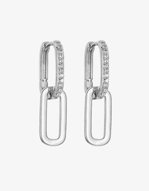 Load image into Gallery viewer, Cubic Zirconia Link Earrings
