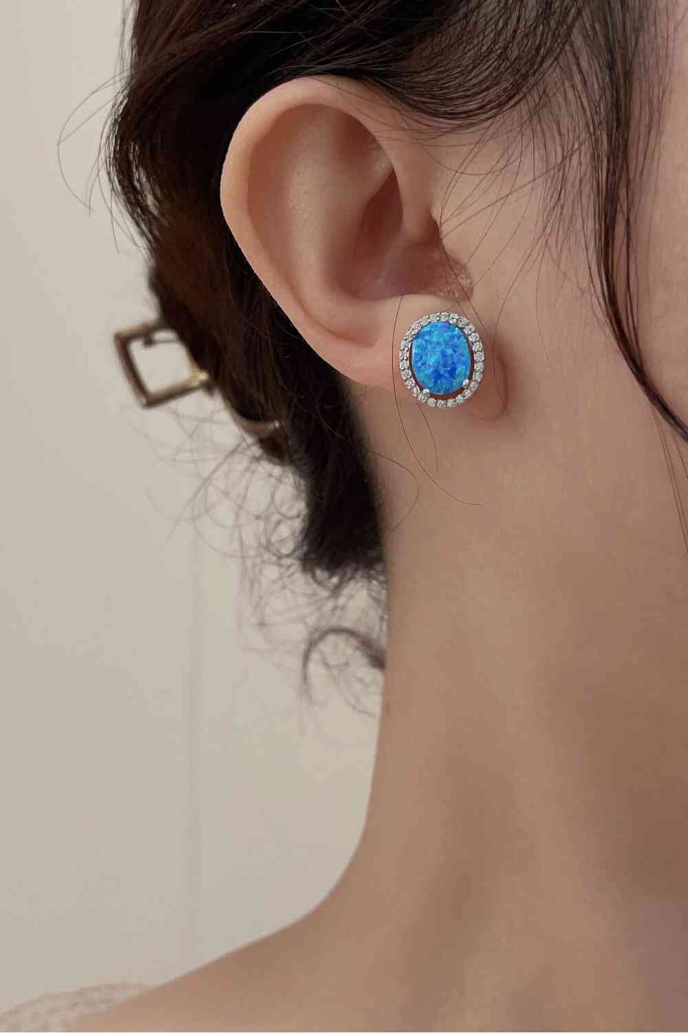 Opal Round Earrings