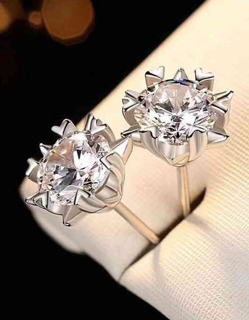 Load image into Gallery viewer, Stuck On You 4 Carat Moissanite Stud Earrings
