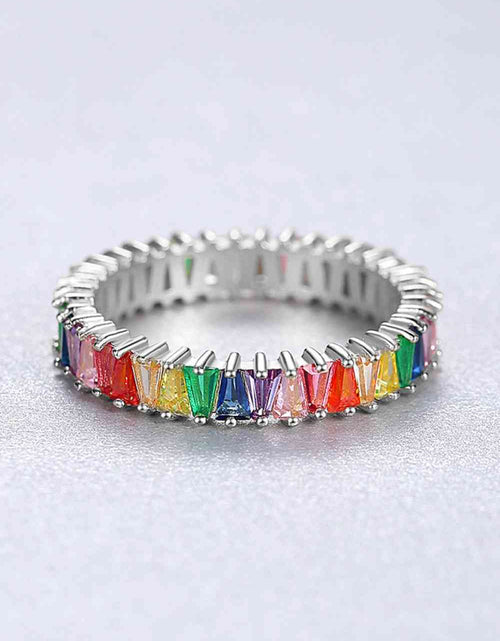 Load image into Gallery viewer, Multicolored Cubic Zirconia 925 Sterling Silver Ring
