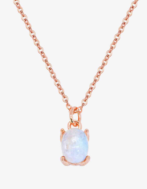 Load image into Gallery viewer, Natural 4-Prong Pendant Moonstone Necklace
