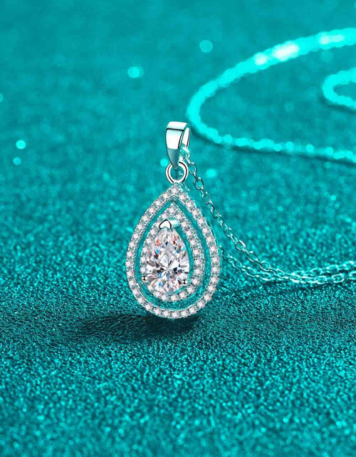 Load image into Gallery viewer, 1 Carat Moissanite Teardrop Pendant Necklace
