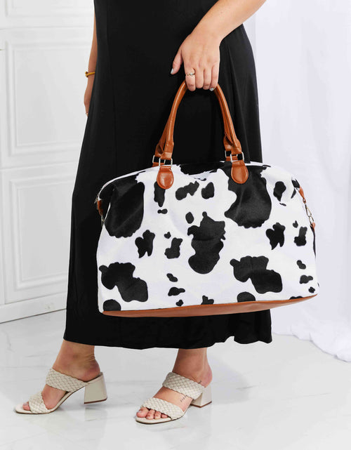 Load image into Gallery viewer, Animal Print Plush Weekender Bag
