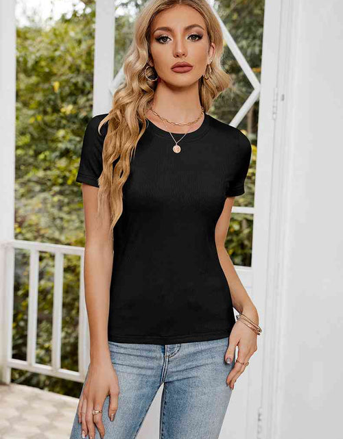 Load image into Gallery viewer, Short Sleeve Round Neck Tee
