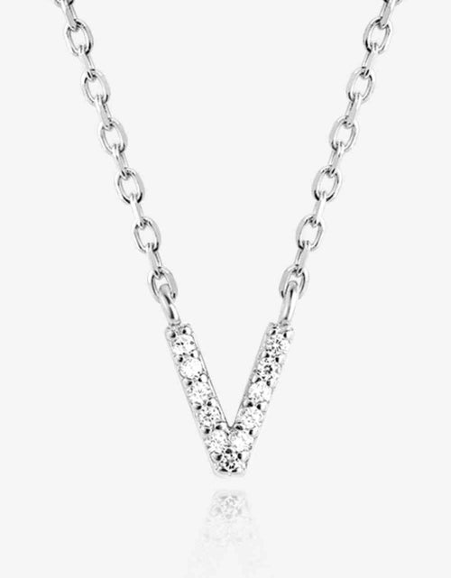 Load image into Gallery viewer, V To Z Zircon 925 Sterling Silver Necklace
