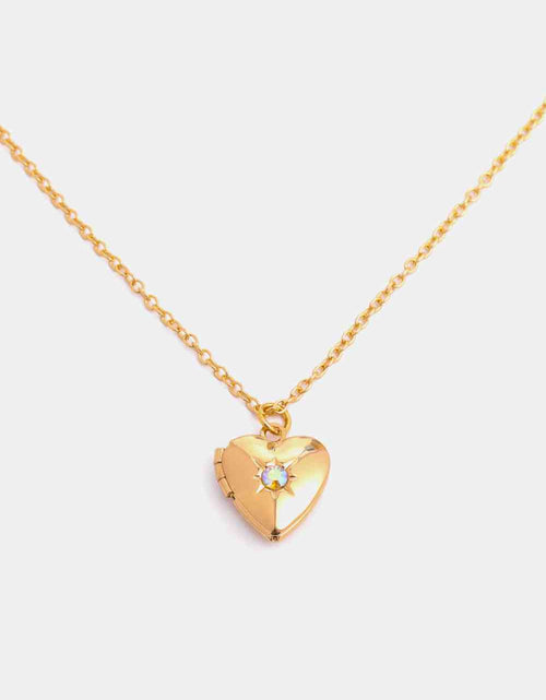 Load image into Gallery viewer, Zircon Heart Shape 14K Gold-Plated Pendant Necklace
