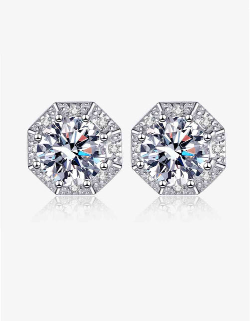 Load image into Gallery viewer, 2 Carat Moissanite 925 Sterling Silver Stud Earrings
