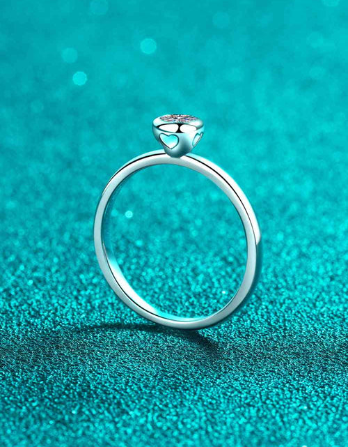 Load image into Gallery viewer, Moissanite Rhodium-Plated Solitaire Ring
