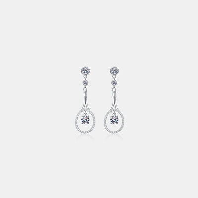 Load image into Gallery viewer, 1 Carat Moissanite 925 Sterling Silver Drop Earrings
