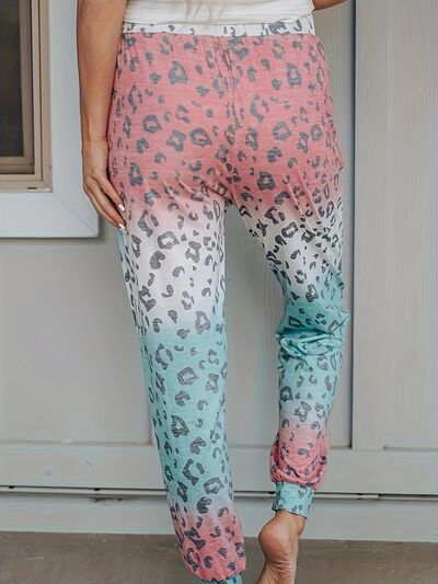 Load image into Gallery viewer, Drawstring Leopard Pants with Pockets
