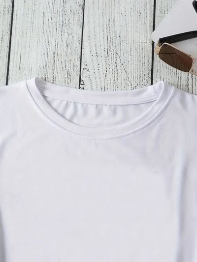 Load image into Gallery viewer, Graphic Round Neck Short Sleeve T-Shirt
