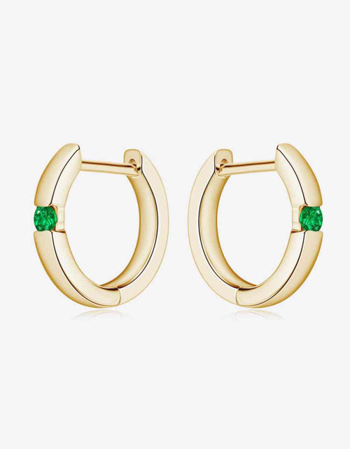 Load image into Gallery viewer, Lab-Grown Emerald Earrings
