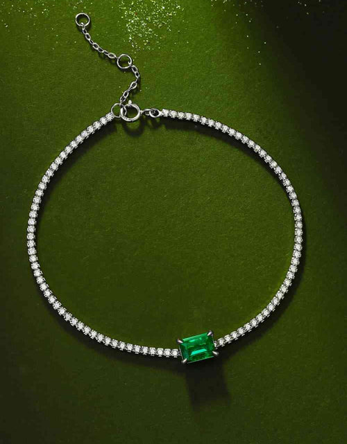 Load image into Gallery viewer, Adored 1 Carat Lab-Grown Emerald Bracelet
