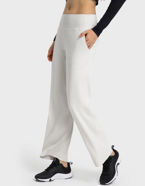 Load image into Gallery viewer, Wide Waistband Active Pants with Pockets
